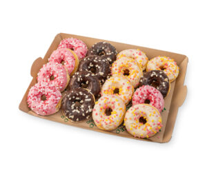 Donuts de colores (Bandeja De 16uds)