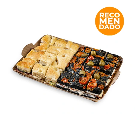 Surtido de Mini focaccias (bandeja de 24 uds)