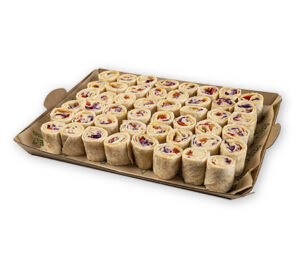 Mini Wraps de hummus(bandeja de 48 uds)