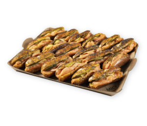 Mini pretzels de salmón (Bandeja de 18uds)