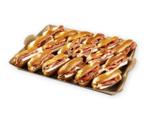 Mini pretzels de jamón serrano y membrillo (Bandeja de 18uds)